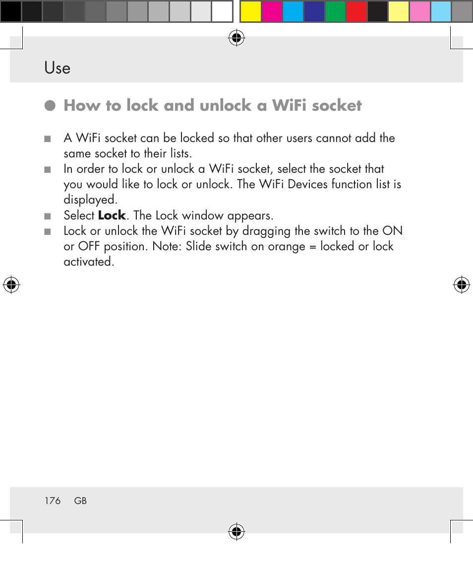 How to lock and unlock a wifi socket | Silvercrest SWS-A1 User Manual | Page 176 / 190