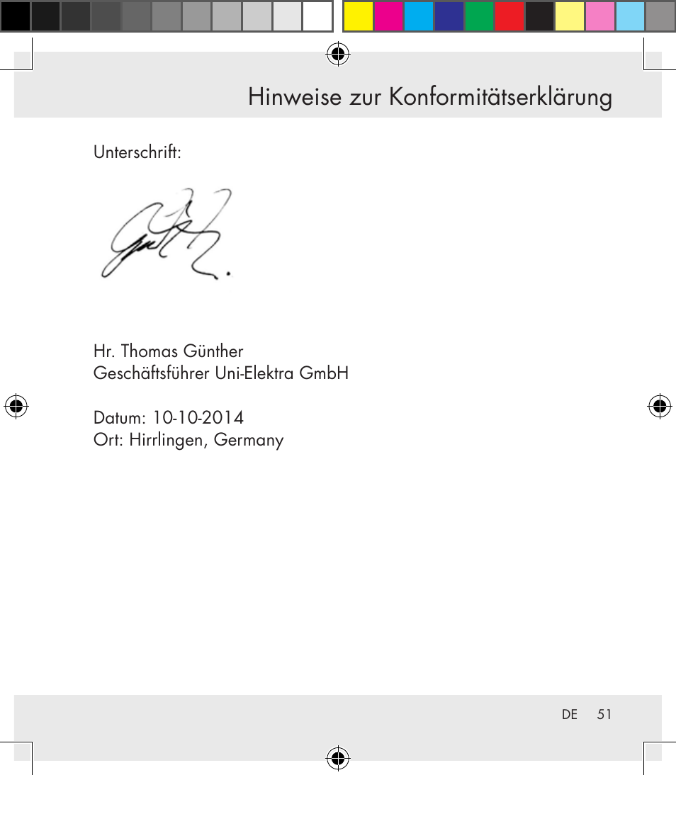 Hinweise zur konformitätserklärung | Silvercrest SWS-A1 User Manual | Page 51 / 190