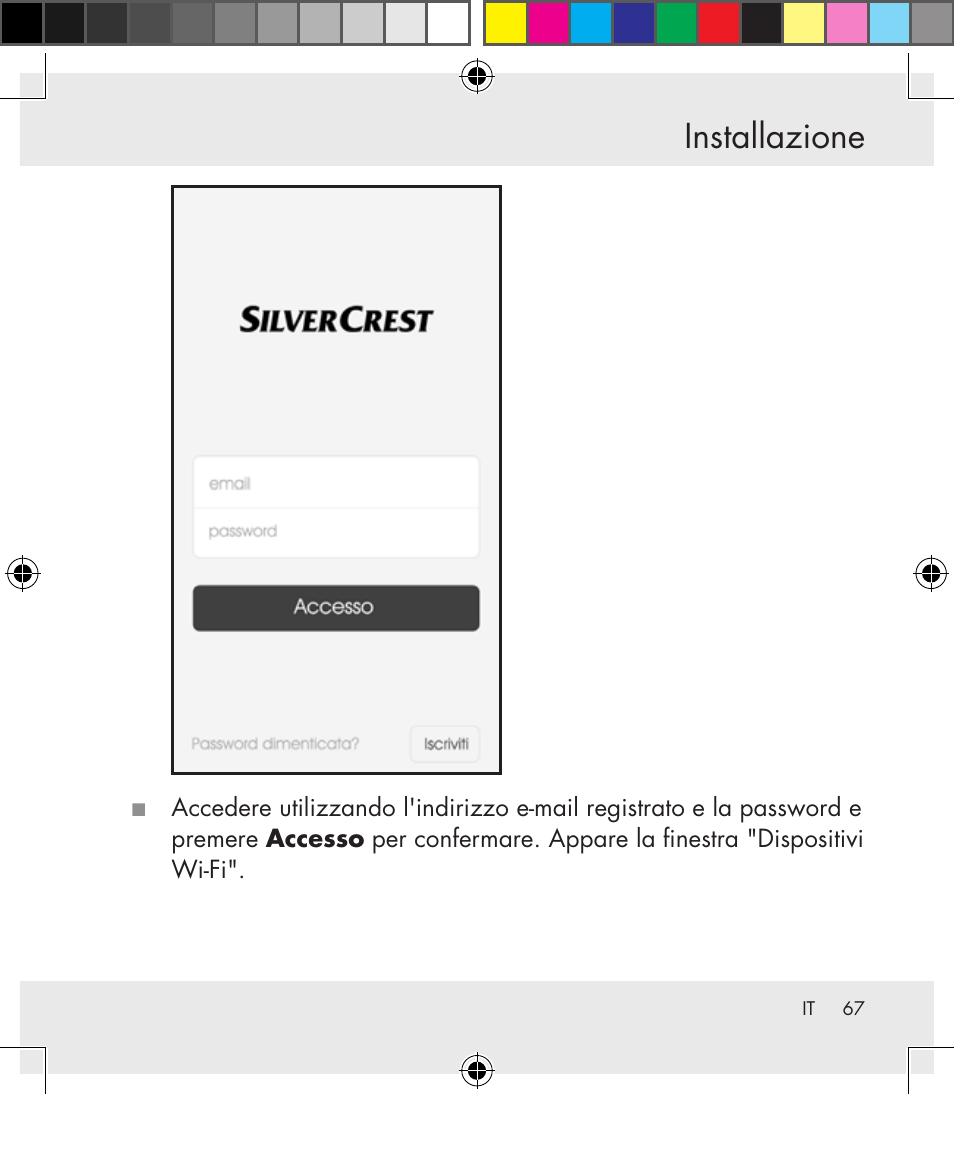 Installazione | Silvercrest SWS-A1 User Manual | Page 67 / 190