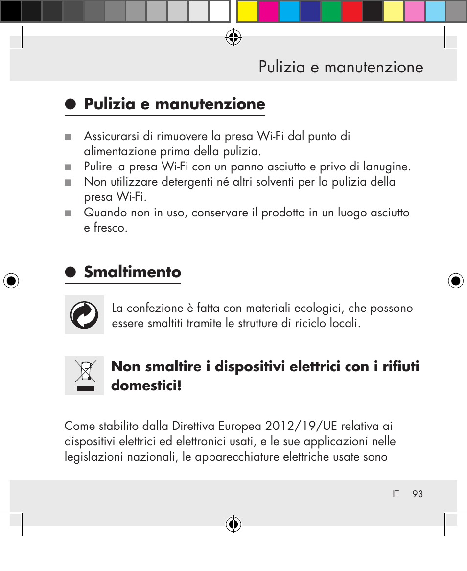 Pulizia e manutenzione, Smaltimento | Silvercrest SWS-A1 User Manual | Page 93 / 190