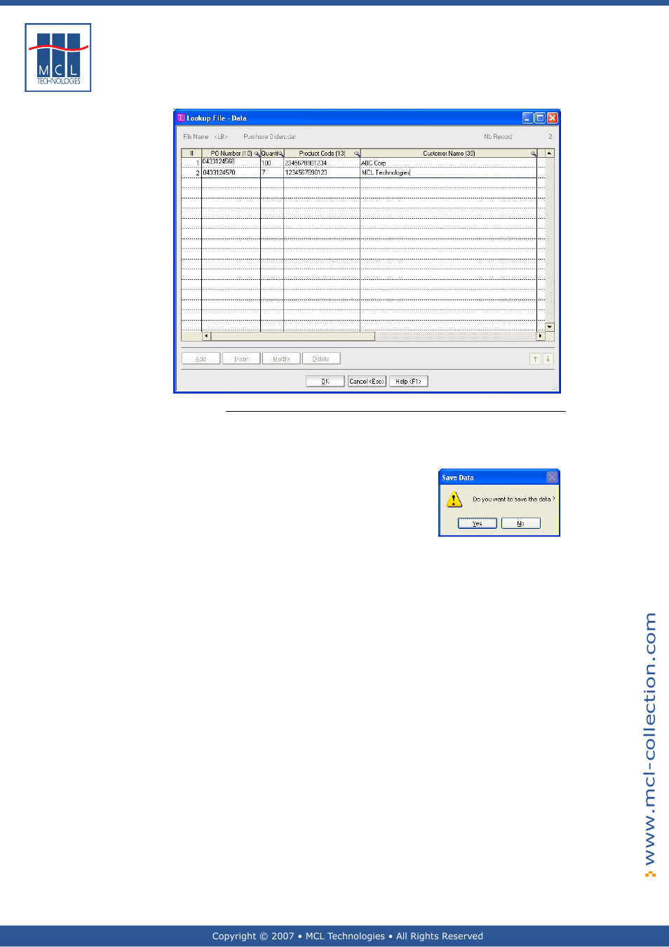 Save lookup file | Datamax 123 Print v1.1x User Manual | Page 102 / 226