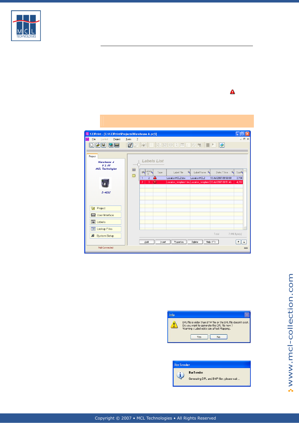 Editing associated labels | Datamax 123 Print v1.1x User Manual | Page 126 / 226