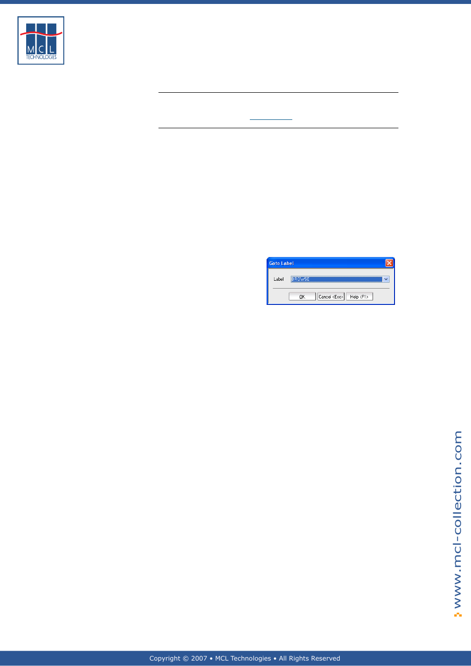 Goto label, General introduction, What is a label (reference) | Example | Datamax 123 Print v1.1x User Manual | Page 138 / 226