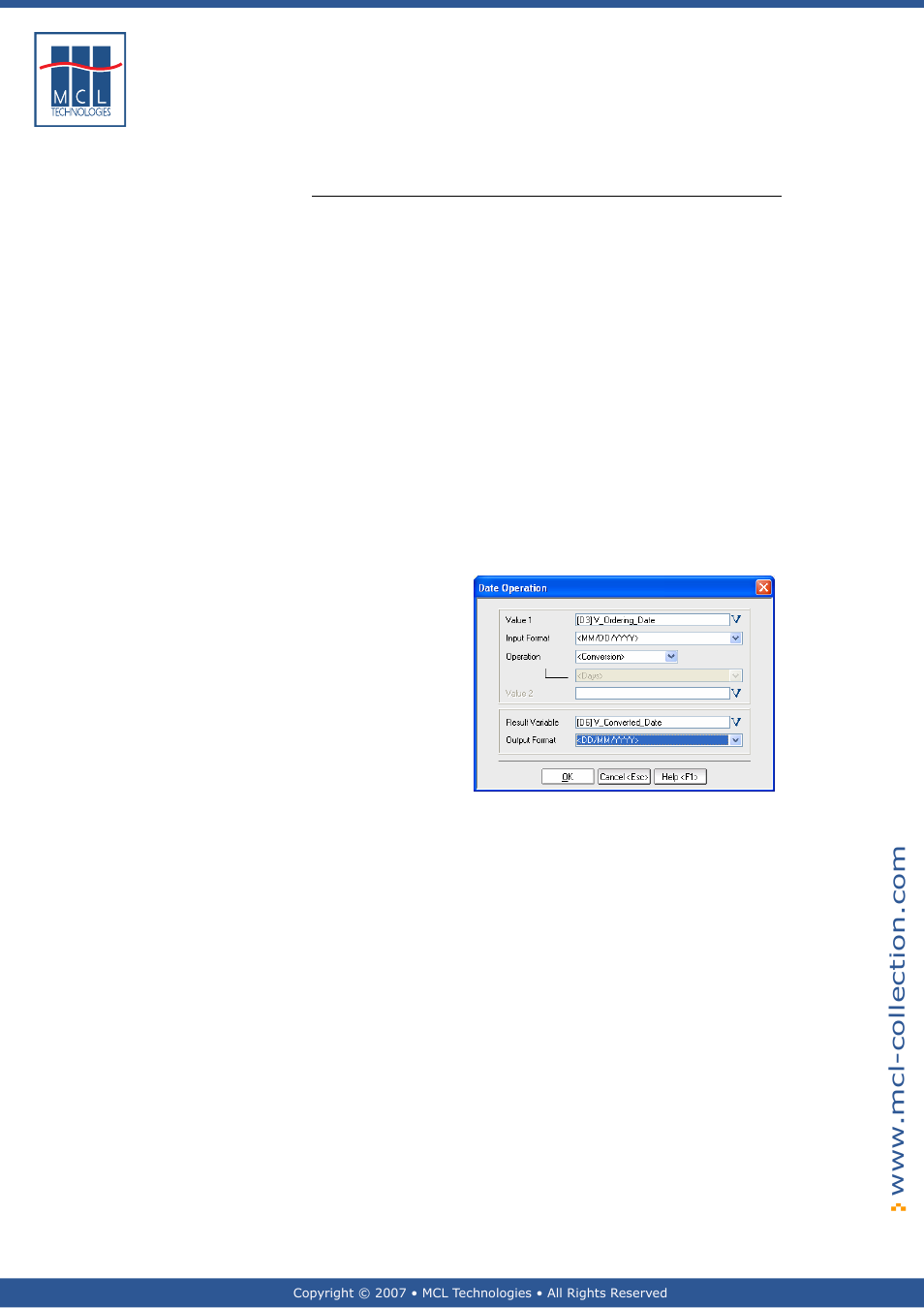 Date conversion, Conversion, Example | Datamax 123 Print v1.1x User Manual | Page 145 / 226