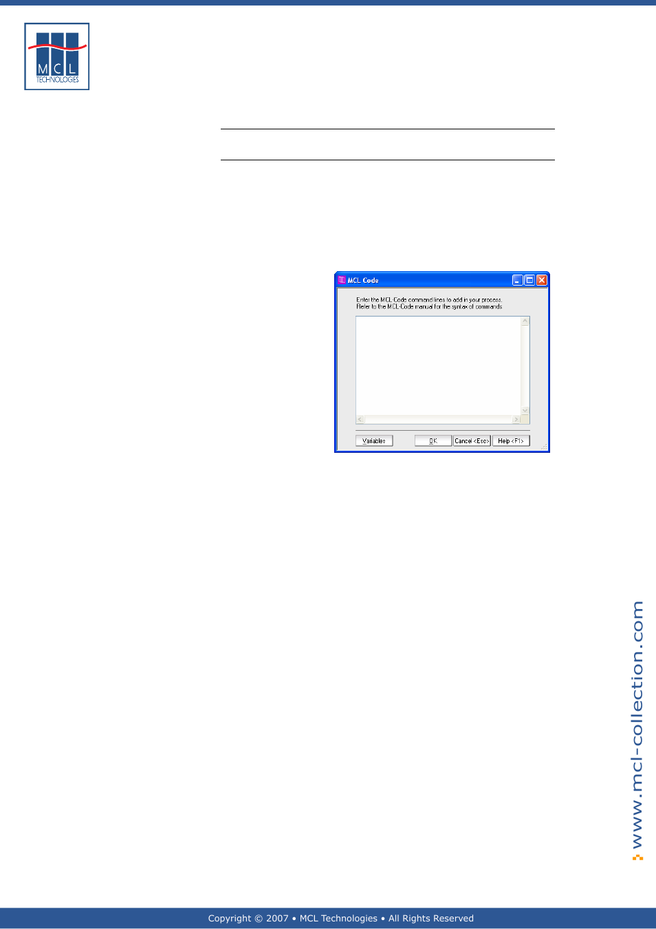 Mcl code, General introduction | Datamax 123 Print v1.1x User Manual | Page 152 / 226