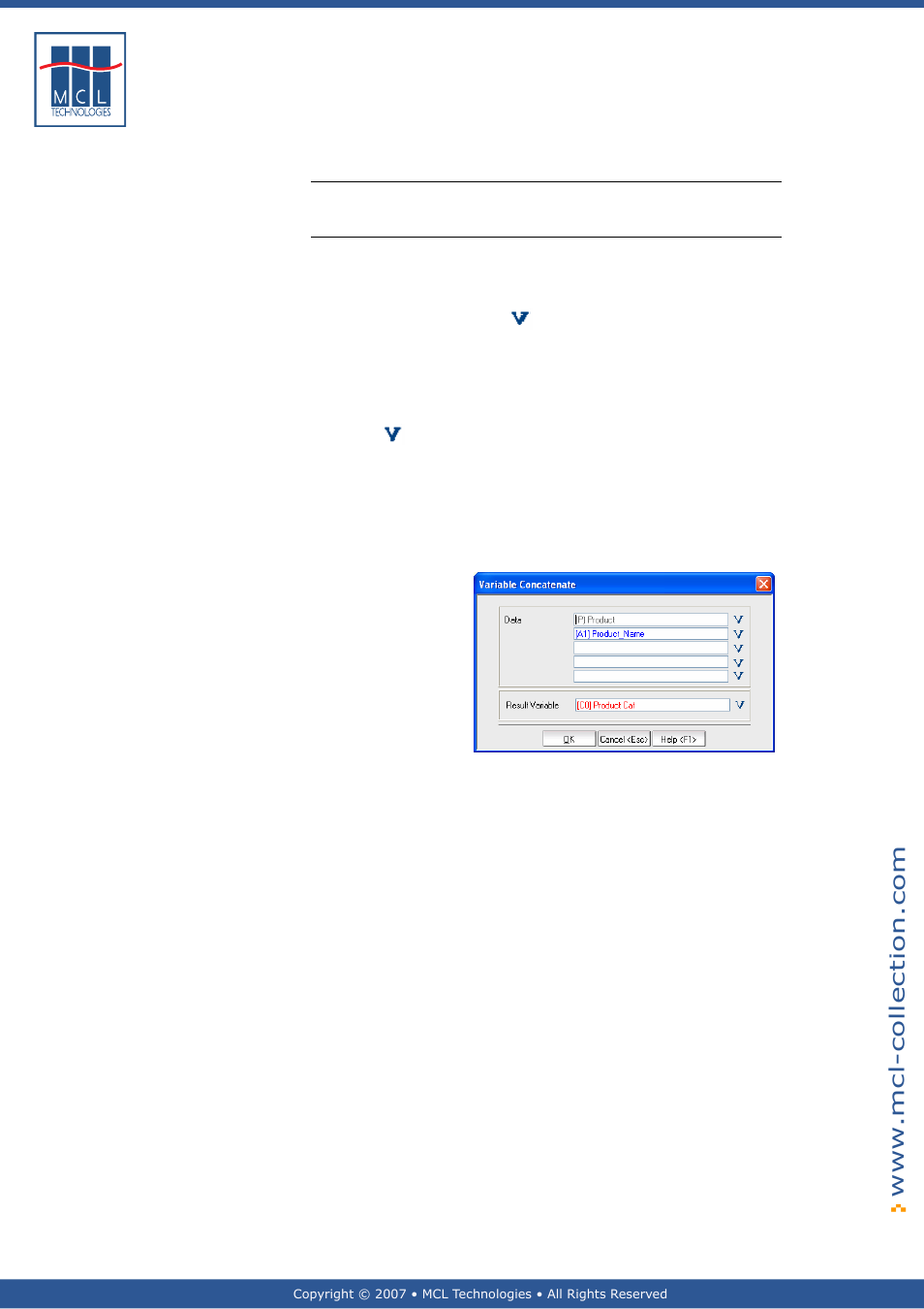 Variable concatenate, General introduction, Example | Datamax 123 Print v1.1x User Manual | Page 162 / 226