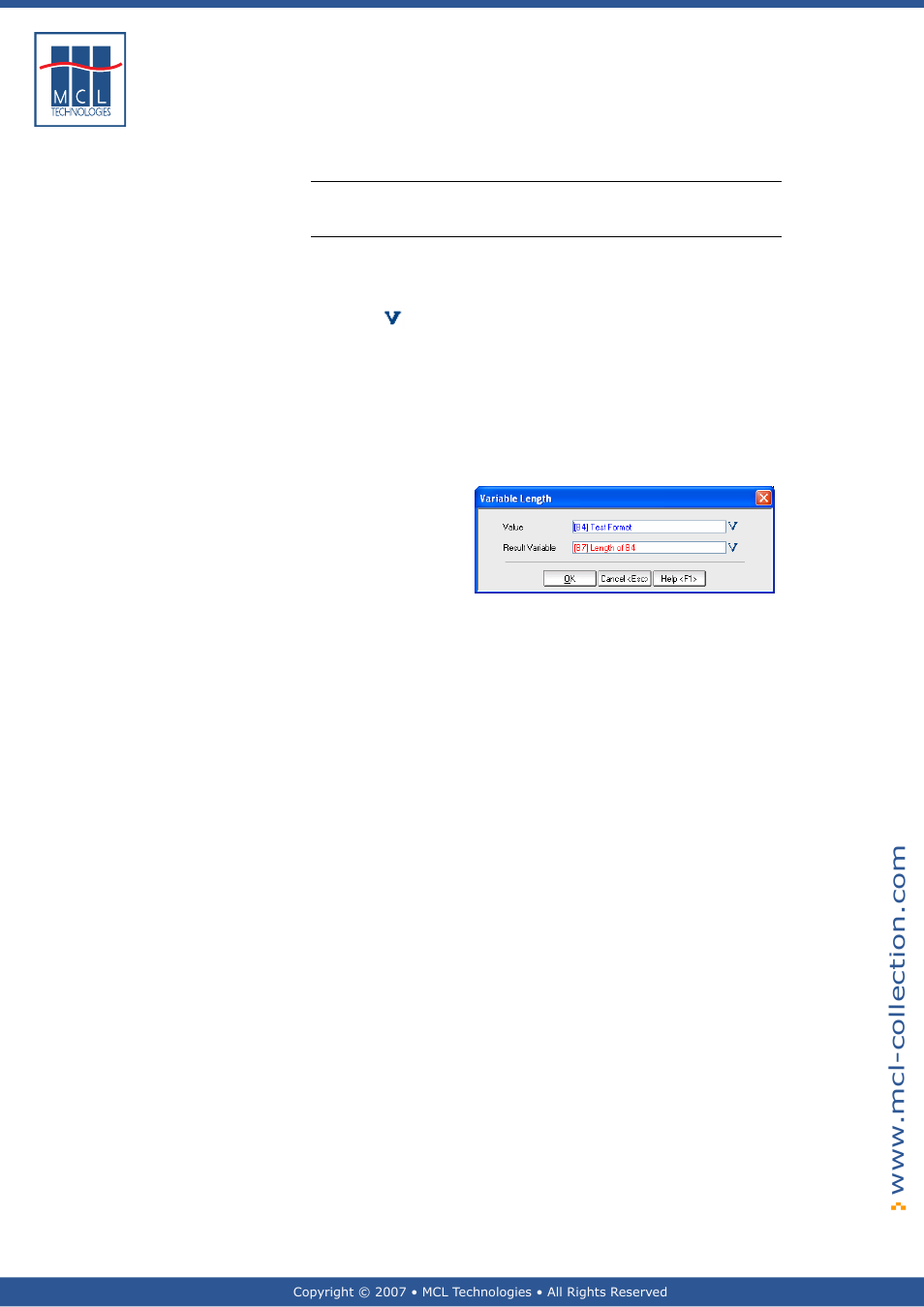 Variable length, General introduction, Examples | Datamax 123 Print v1.1x User Manual | Page 167 / 226