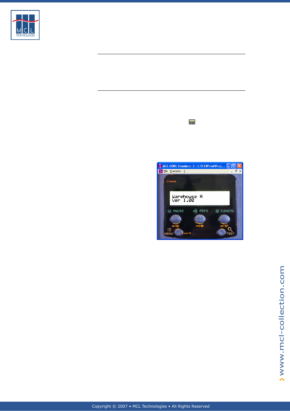 Simulation mode, General introduction, Using the simulator | Text display | Datamax 123 Print v1.1x User Manual | Page 172 / 226