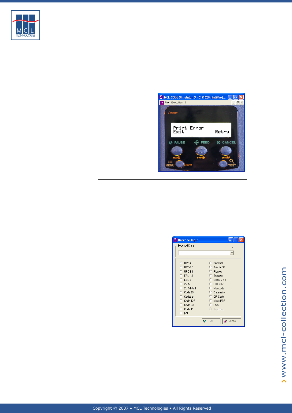 Simulating barcode input | Datamax 123 Print v1.1x User Manual | Page 175 / 226