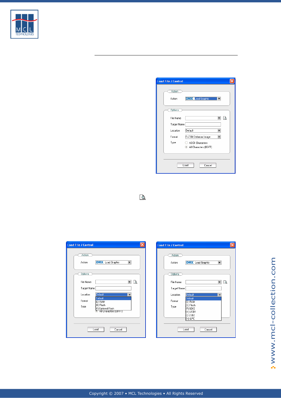 Load graphic, Load graphic action, Load graphic options | Datamax 123 Print v1.1x User Manual | Page 198 / 226