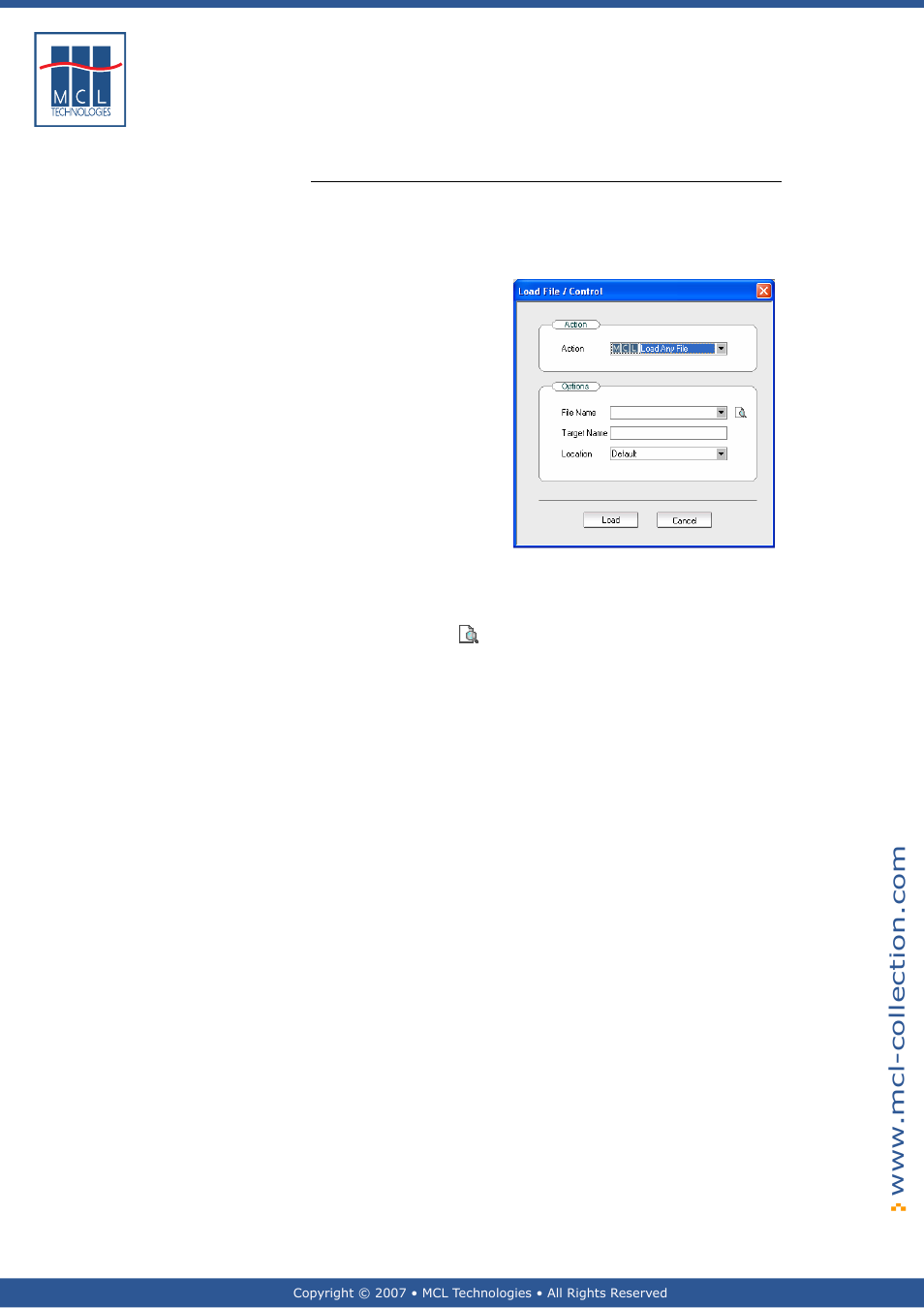 Load any file, Load any file action, Load any file options | Datamax 123 Print v1.1x User Manual | Page 202 / 226