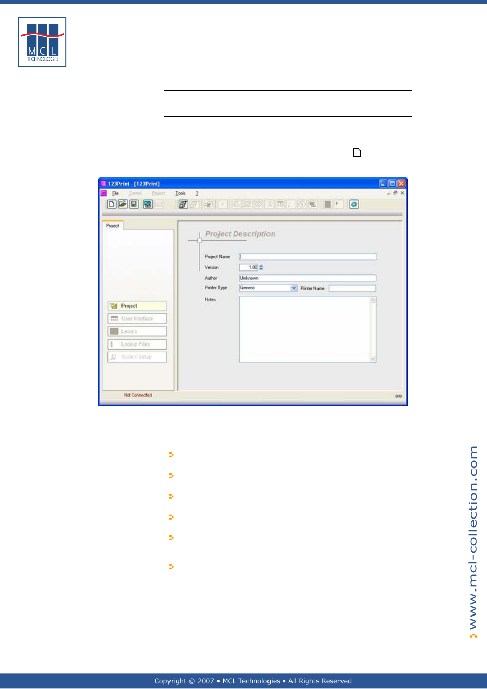 Project description, General introduction, New project | Datamax 123 Print v1.1x User Manual | Page 33 / 226