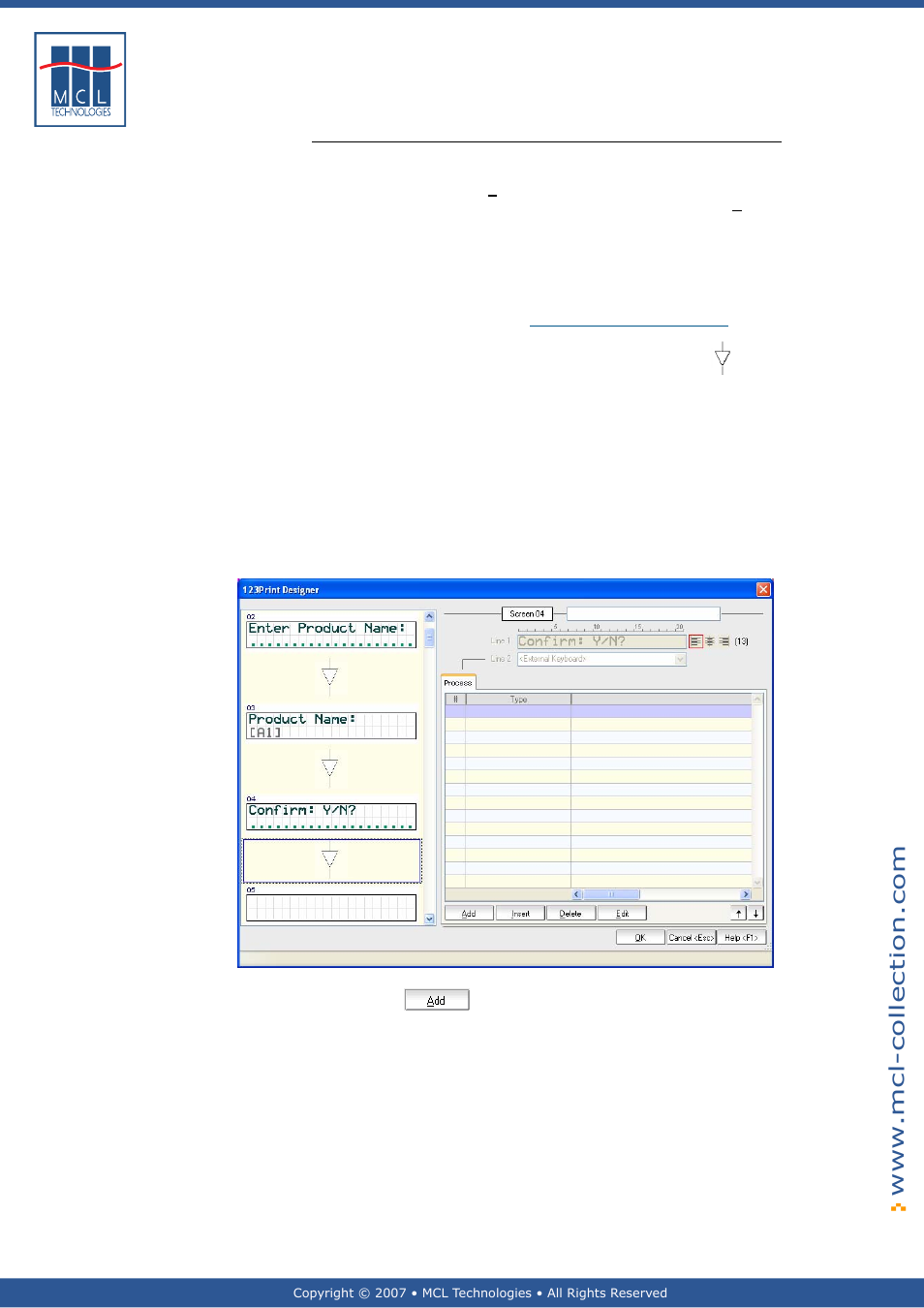 Processes | Datamax 123 Print v1.1x User Manual | Page 65 / 226