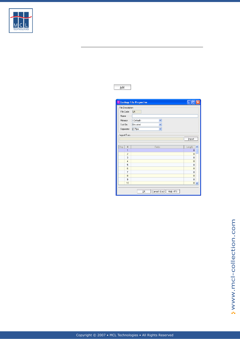 Add lookup file | Datamax 123 Print v1.1x User Manual | Page 91 / 226