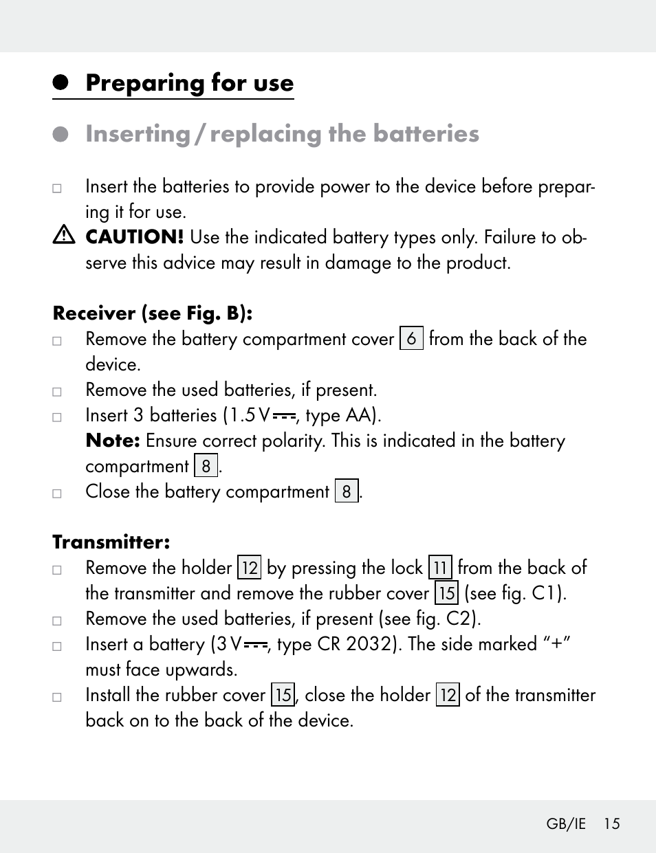 Silvercrest 104412-14-01/104412-14-02 User Manual | Page 15 / 97