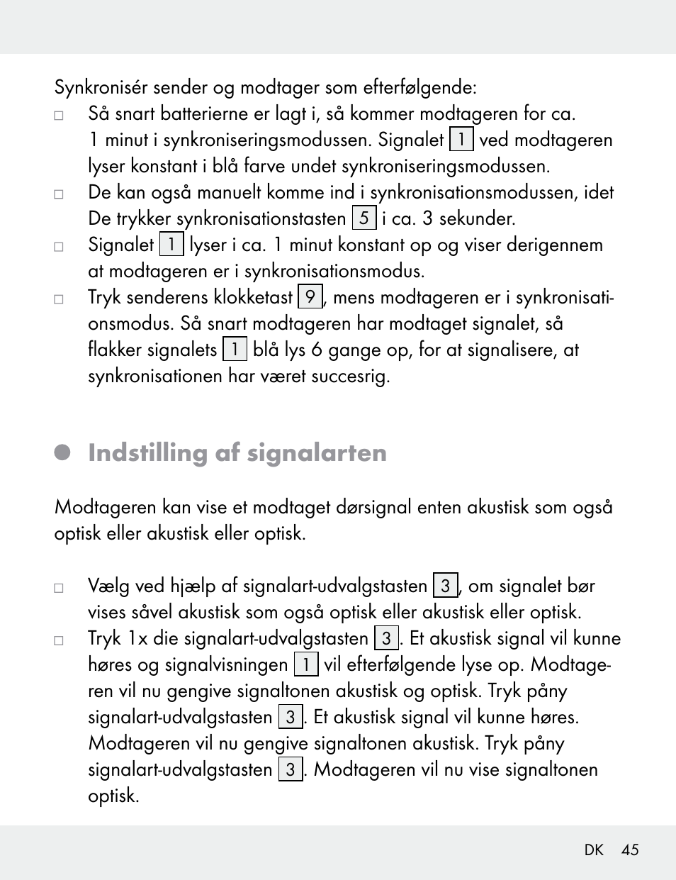 Indstilling af signalarten | Silvercrest 104412-14-01/104412-14-02 User Manual | Page 45 / 97