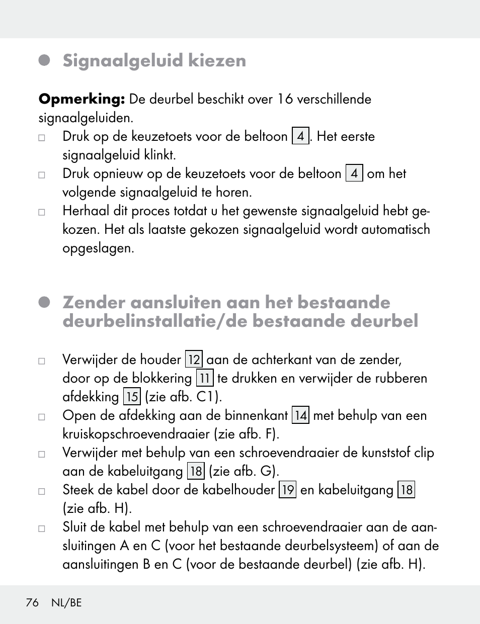 Signaalgeluid kiezen | Silvercrest 104412-14-01/104412-14-02 User Manual | Page 76 / 97