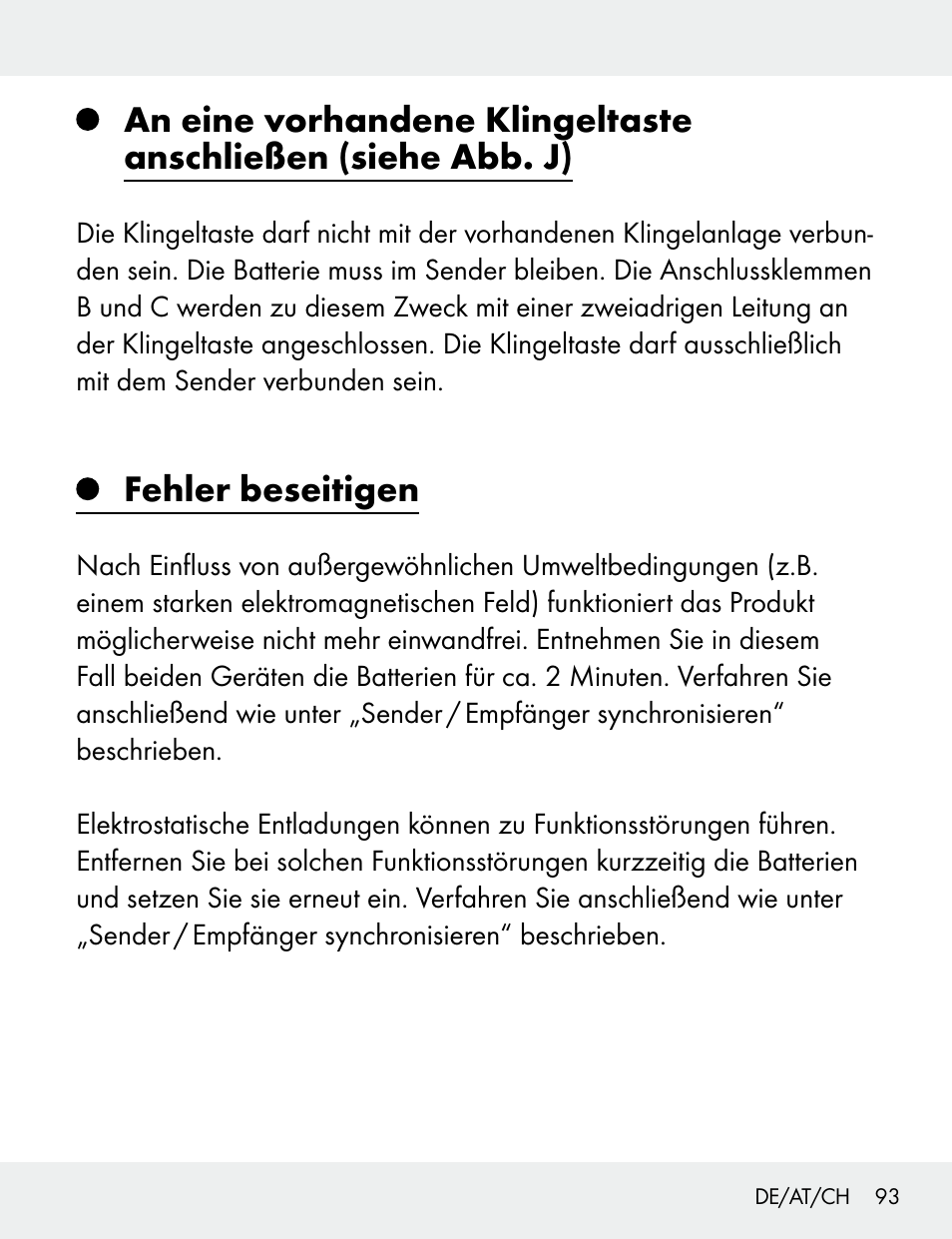 Fehler beseitigen | Silvercrest 104412-14-01/104412-14-02 User Manual | Page 93 / 97