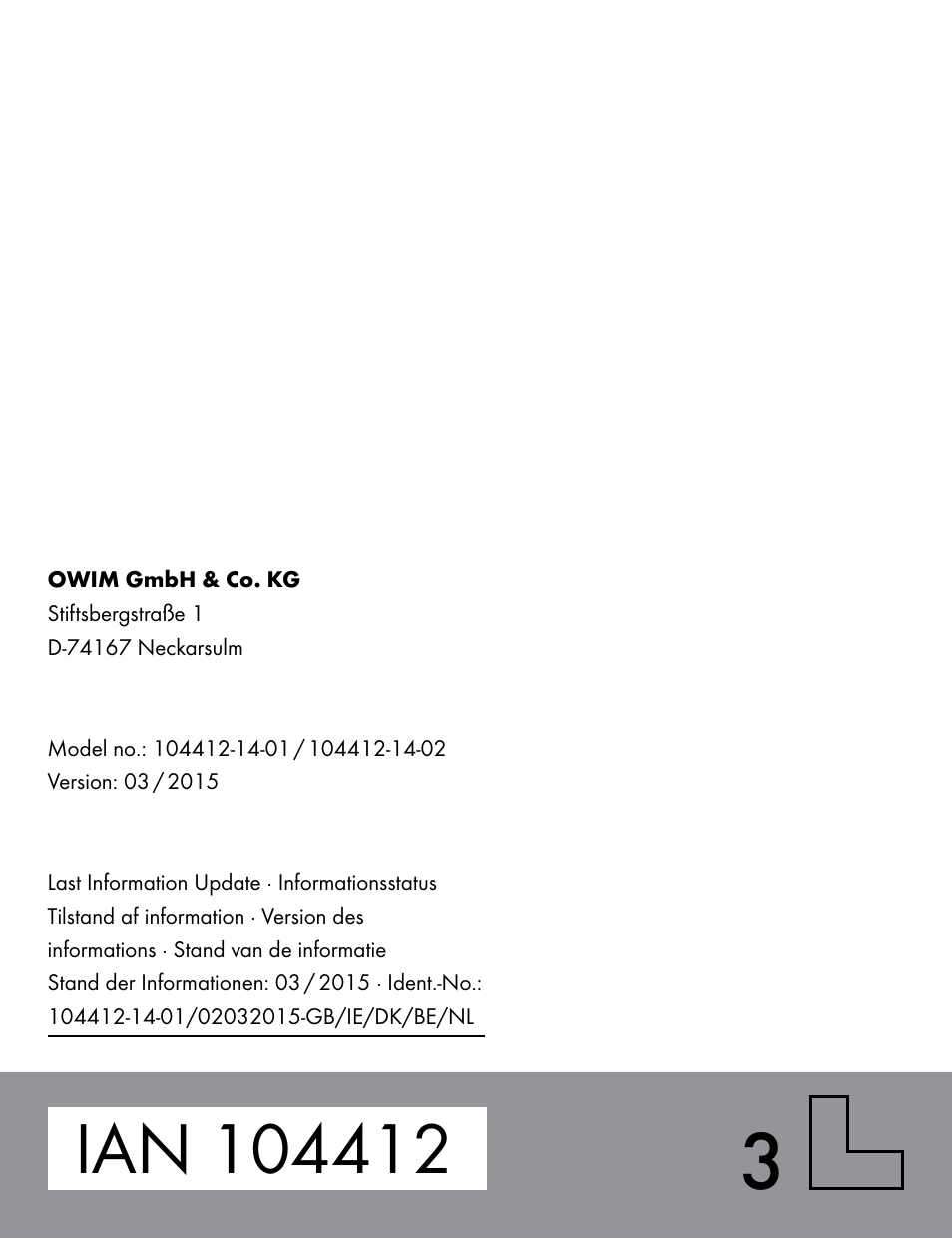 Silvercrest 104412-14-01/104412-14-02 User Manual | Page 97 / 97