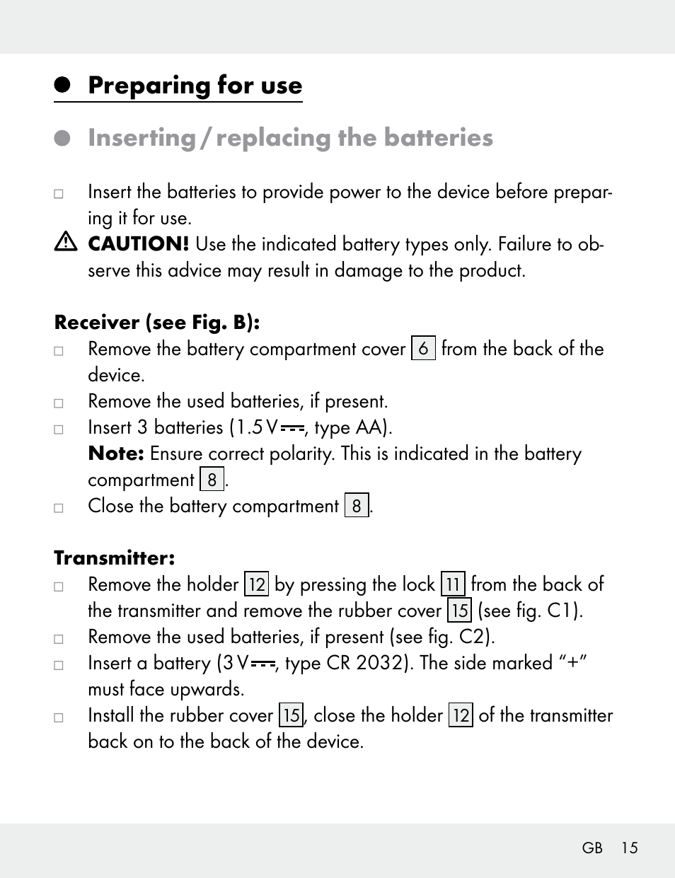 Silvercrest 104412-14-01/104412-14-02 User Manual | Page 15 / 99