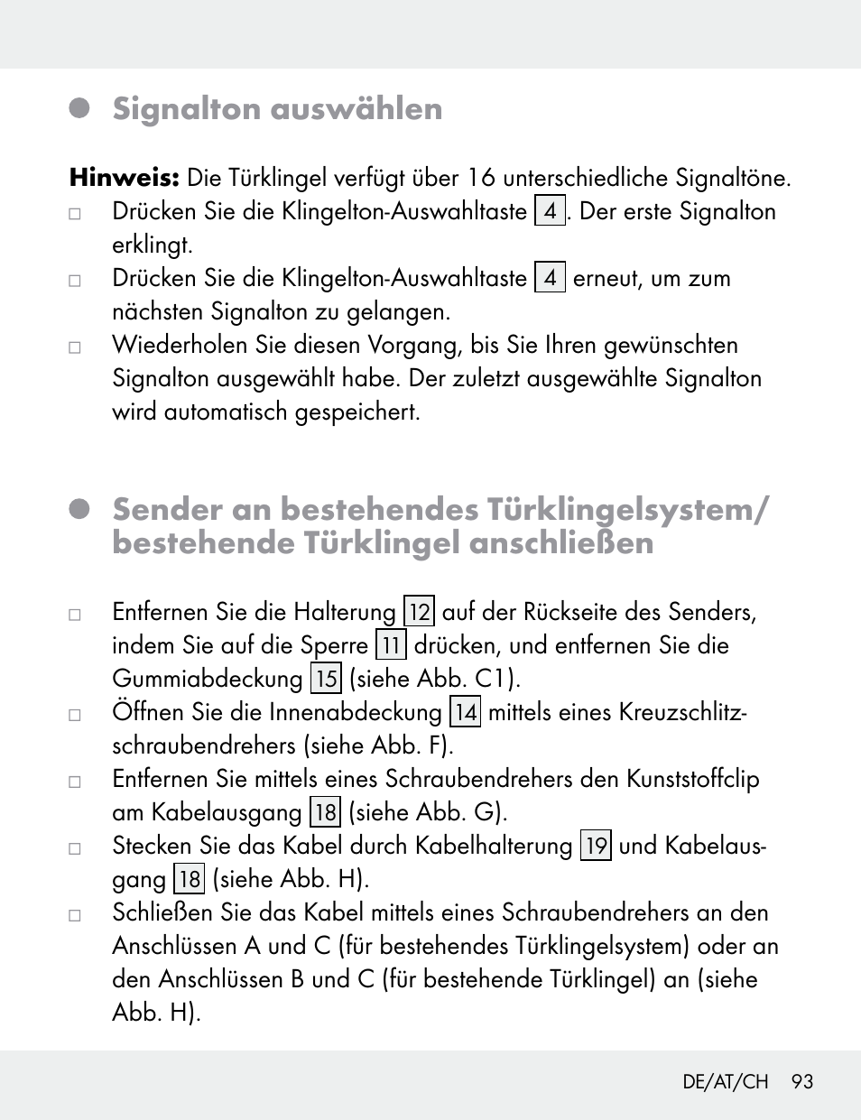 Signalton auswählen | Silvercrest 104412-14-01/104412-14-02 User Manual | Page 93 / 99