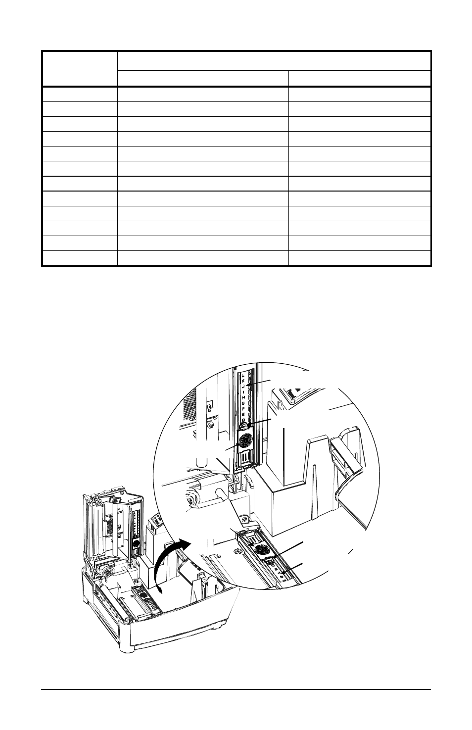 Position the adjustable media sensor as follows | Datamax DMX E E-4204 User Manual | Page 21 / 90