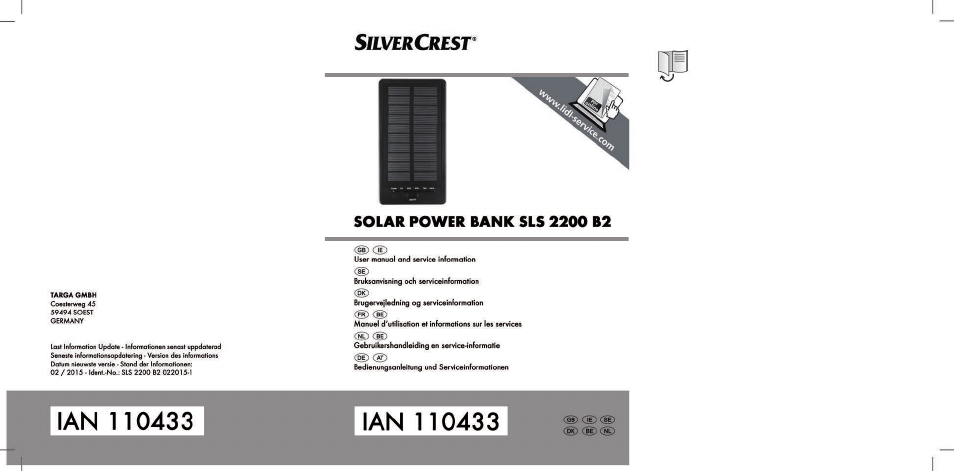 Silvercrest SLS 2200 B2 User Manual | 106 pages