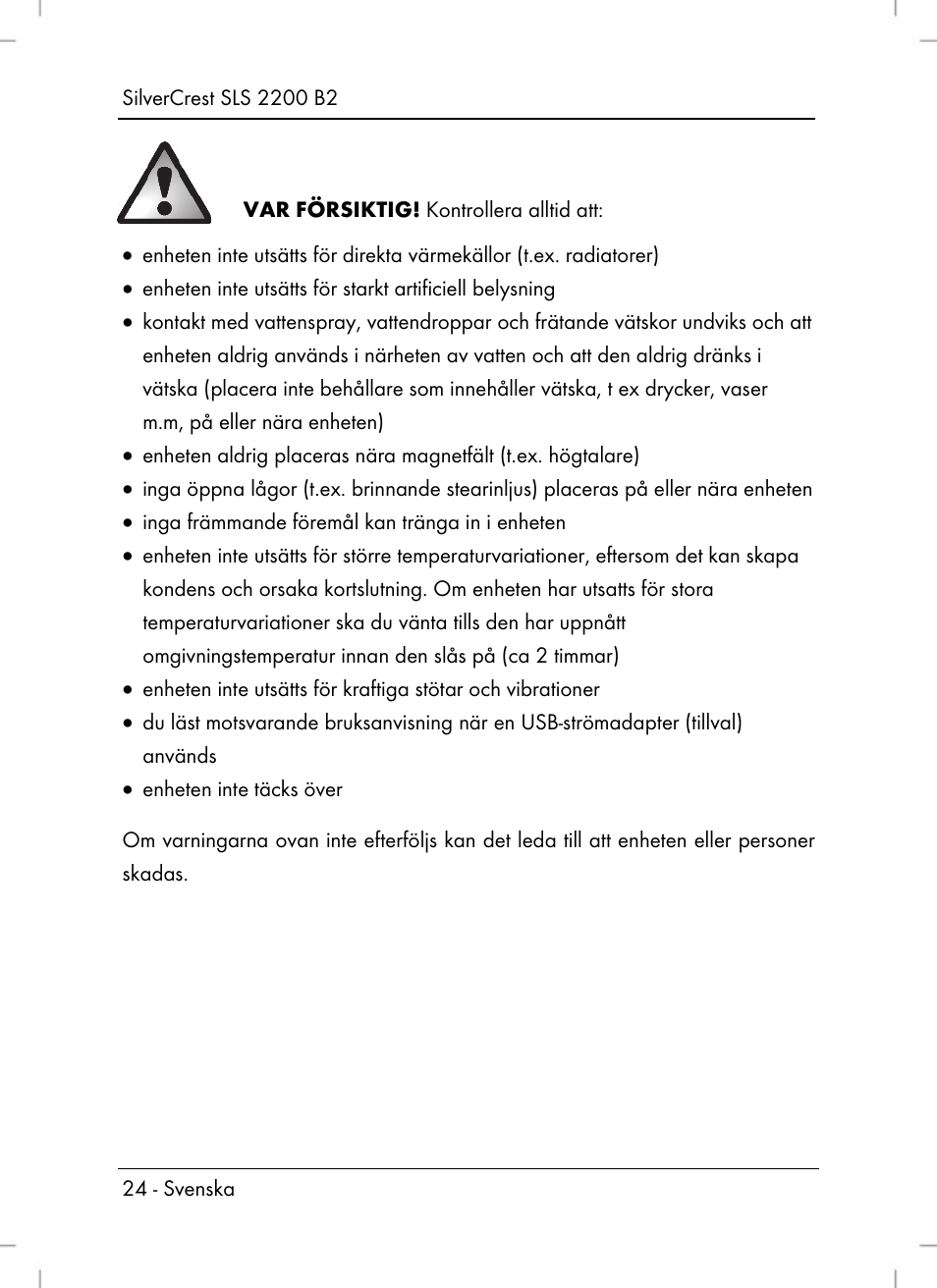 Silvercrest SLS 2200 B2 User Manual | Page 26 / 106