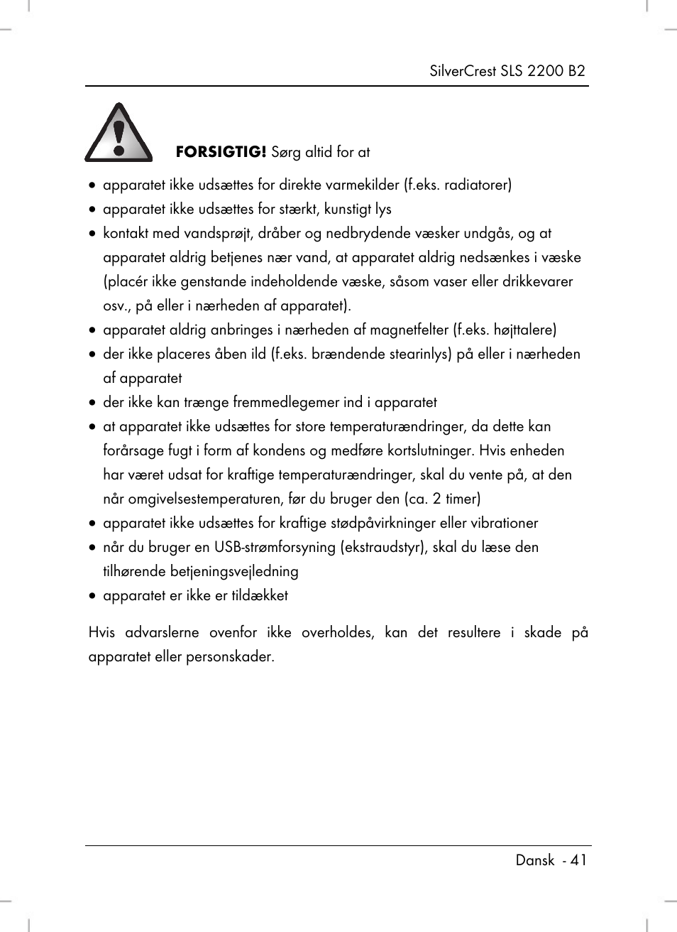 Silvercrest SLS 2200 B2 User Manual | Page 43 / 106