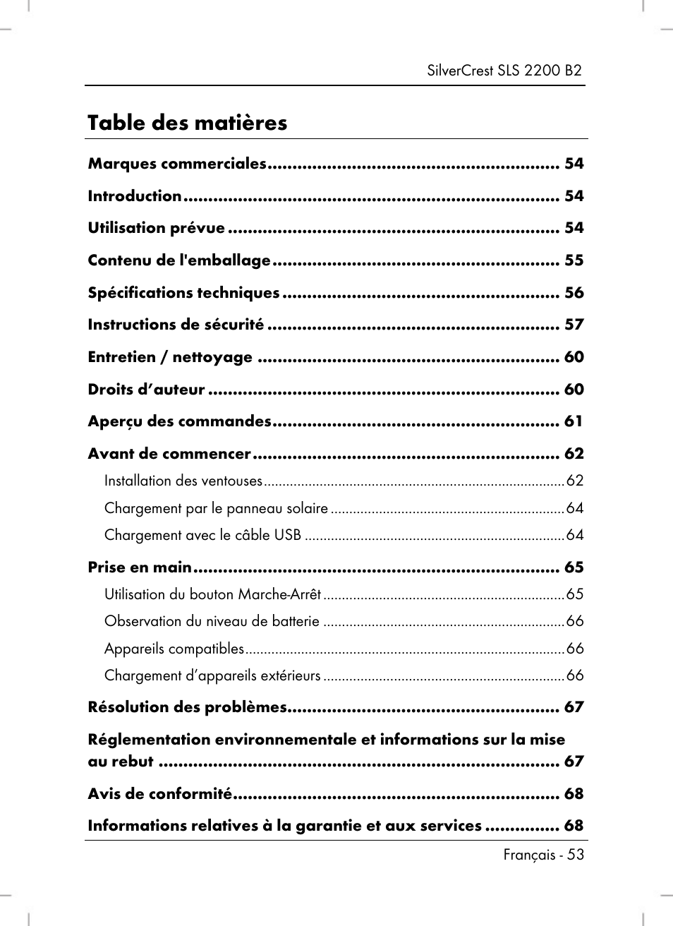 Silvercrest SLS 2200 B2 User Manual | Page 55 / 106