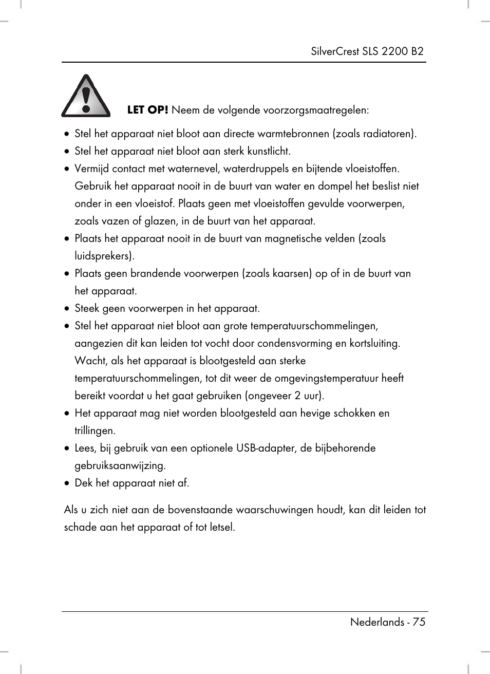 Silvercrest SLS 2200 B2 User Manual | Page 77 / 106