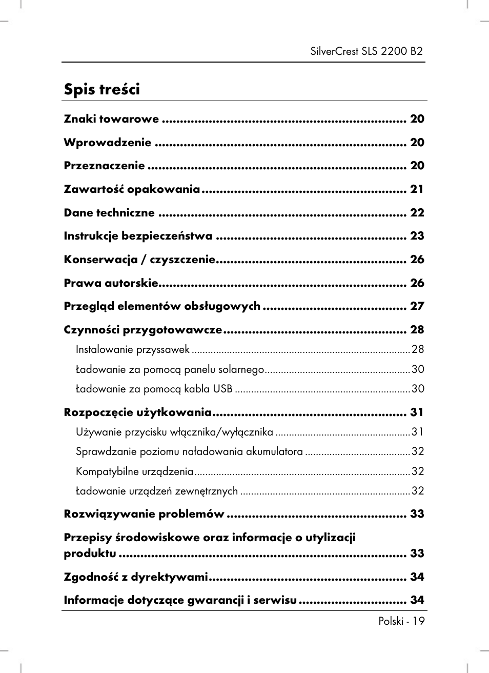 Silvercrest SLS 2200 B2 User Manual | Page 21 / 106