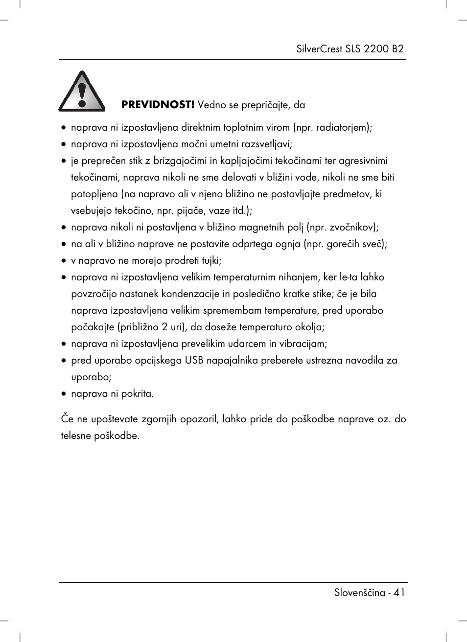 Silvercrest SLS 2200 B2 User Manual | Page 43 / 106