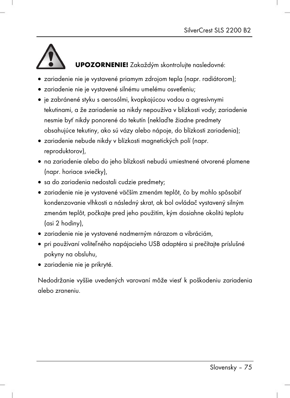 Silvercrest SLS 2200 B2 User Manual | Page 77 / 106