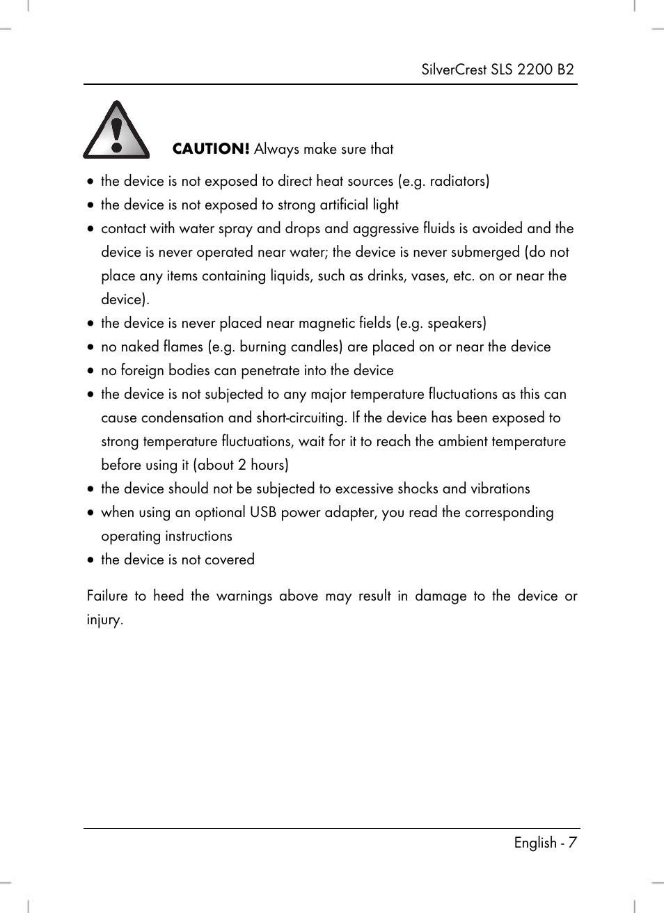 Silvercrest SLS 2200 B2 User Manual | Page 9 / 106