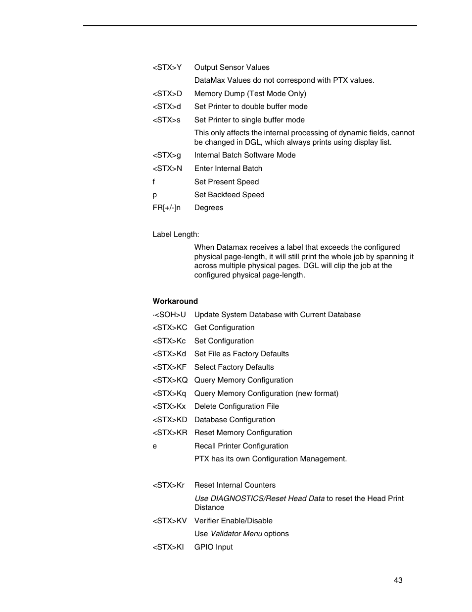 Datamax DGL User Manual | Page 43 / 56