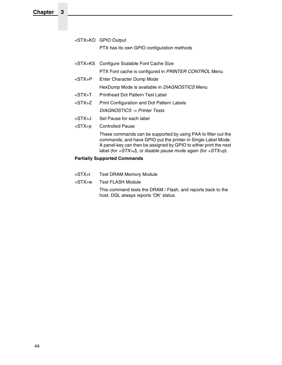 Datamax DGL User Manual | Page 44 / 56