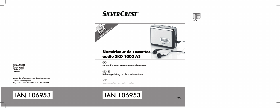 Silvercrest SKD 1000 A3 User Manual | 86 pages