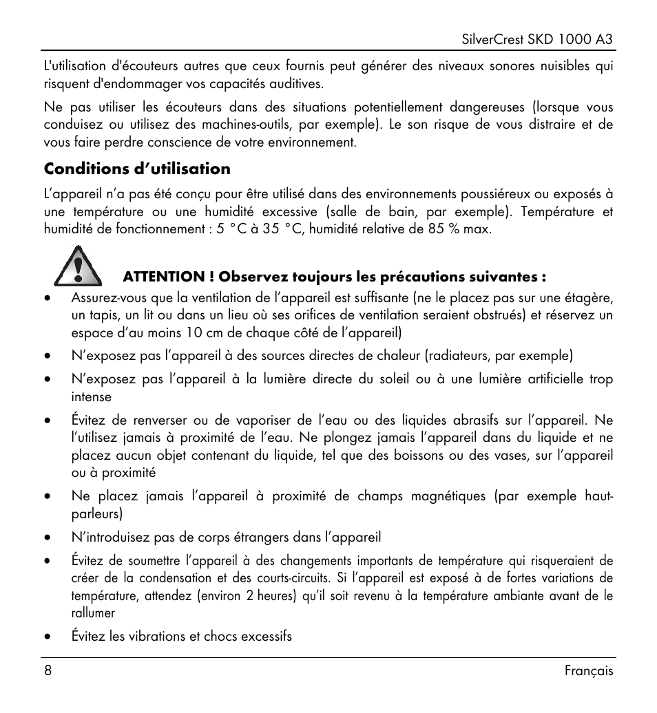 Silvercrest SKD 1000 A3 User Manual | Page 10 / 86