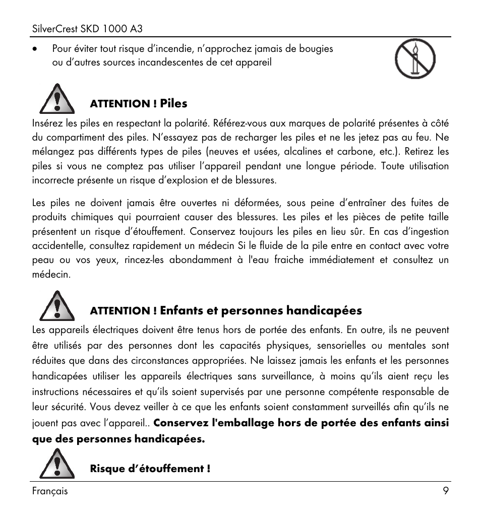 Silvercrest SKD 1000 A3 User Manual | Page 11 / 86