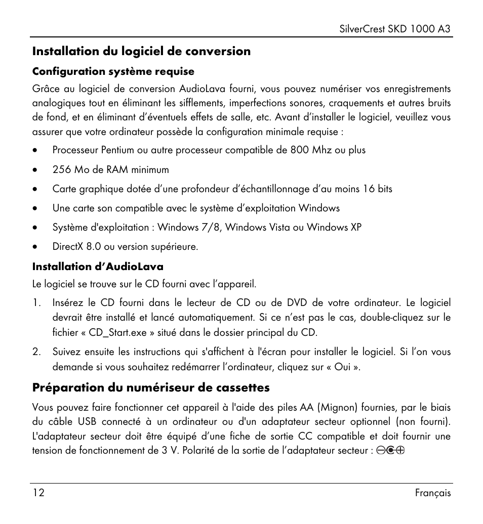Silvercrest SKD 1000 A3 User Manual | Page 14 / 86