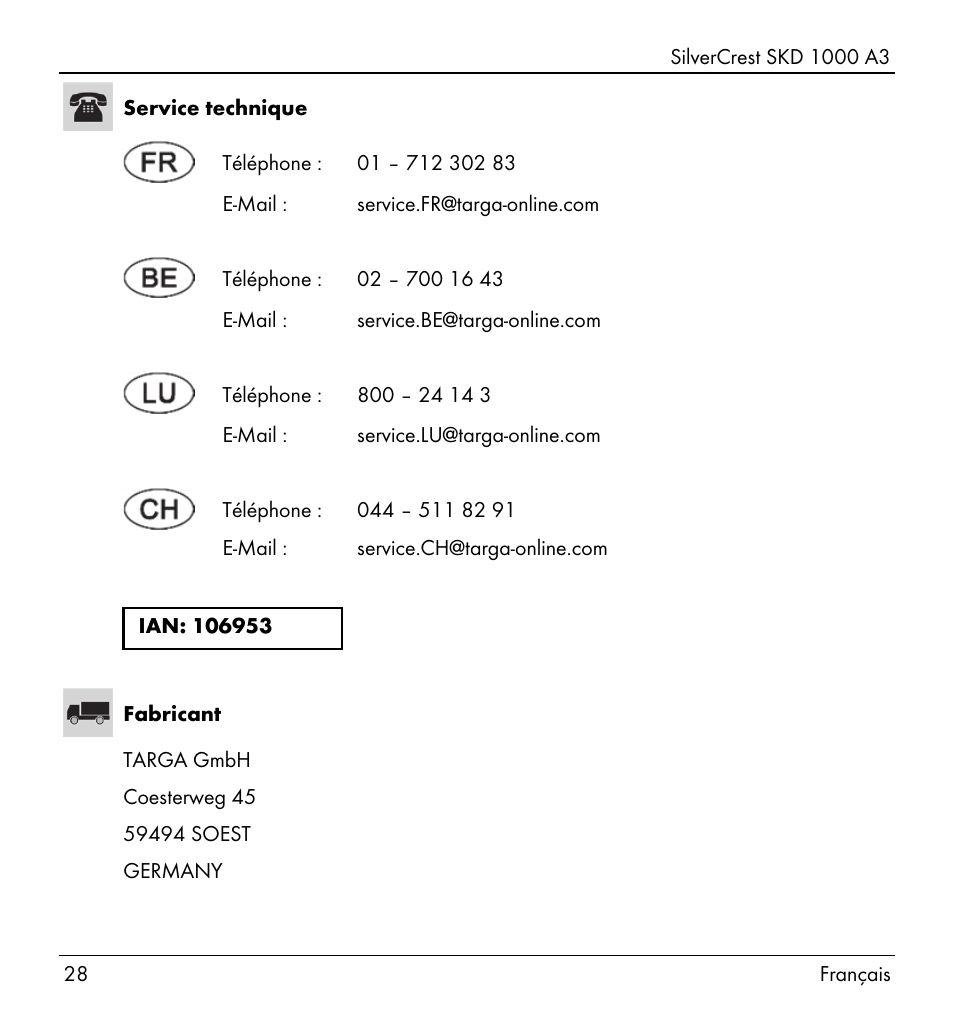 Silvercrest SKD 1000 A3 User Manual | Page 30 / 86