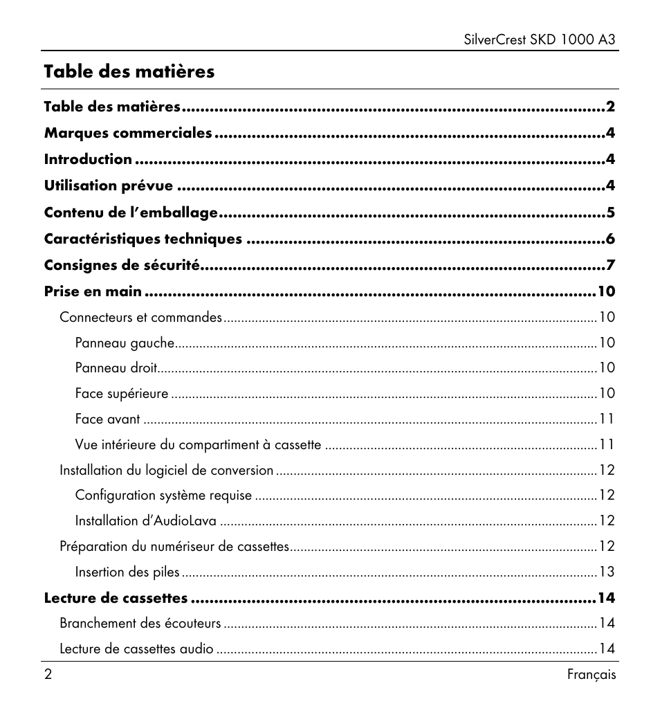 Silvercrest SKD 1000 A3 User Manual | Page 4 / 86