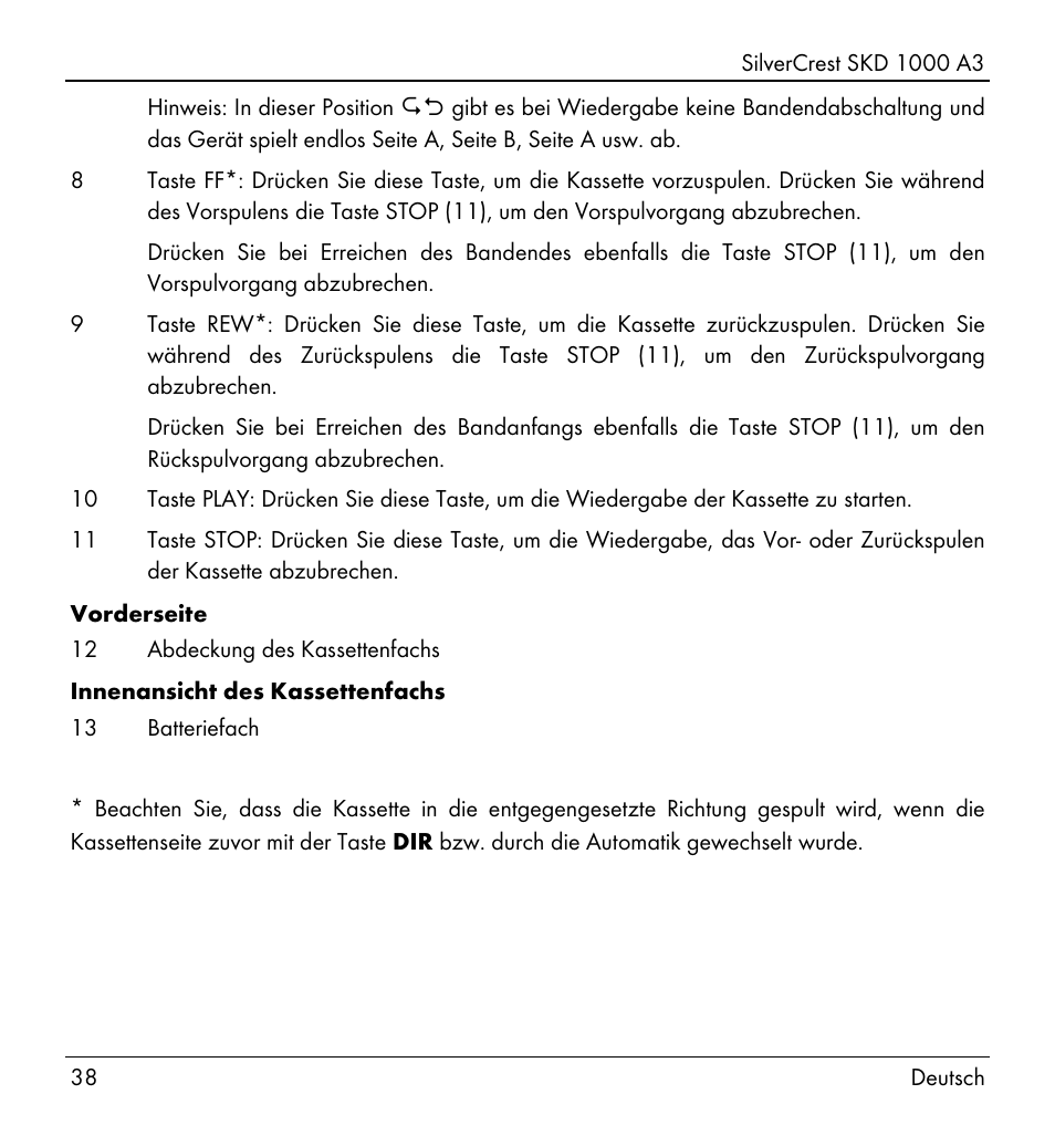 Silvercrest SKD 1000 A3 User Manual | Page 40 / 86