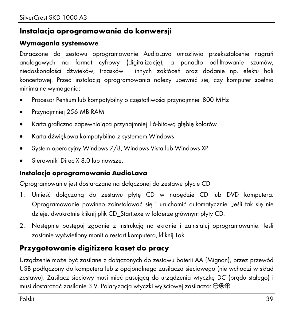 Silvercrest SKD 1000 A3 User Manual | Page 41 / 166