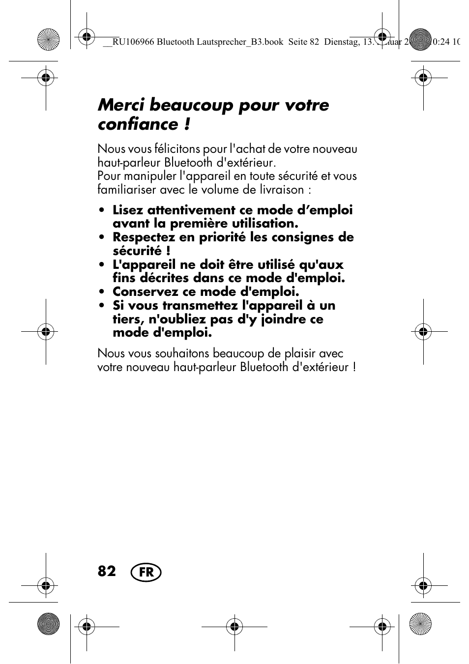 Merci beaucoup pour votre confiance | Silvercrest SBL 44 A1 User Manual | Page 84 / 142