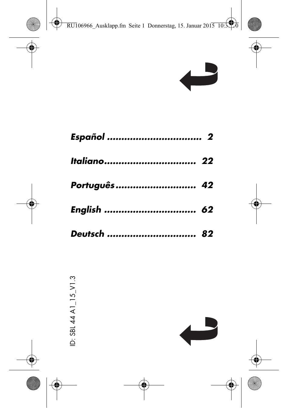 Silvercrest SBL 44 A1 User Manual | Page 2 / 106
