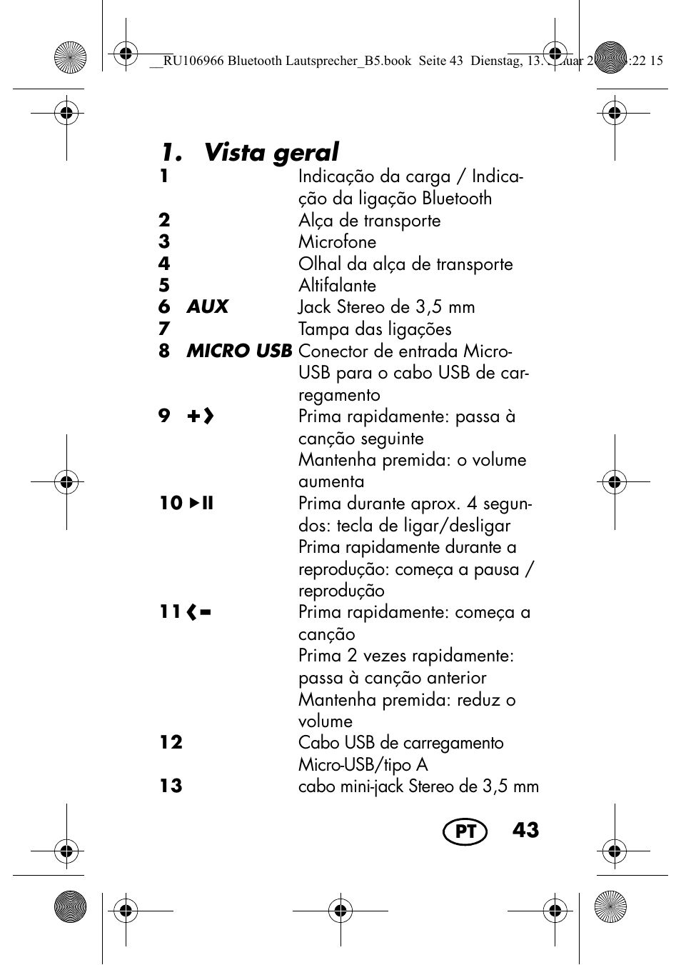 Vista geral | Silvercrest SBL 44 A1 User Manual | Page 45 / 106