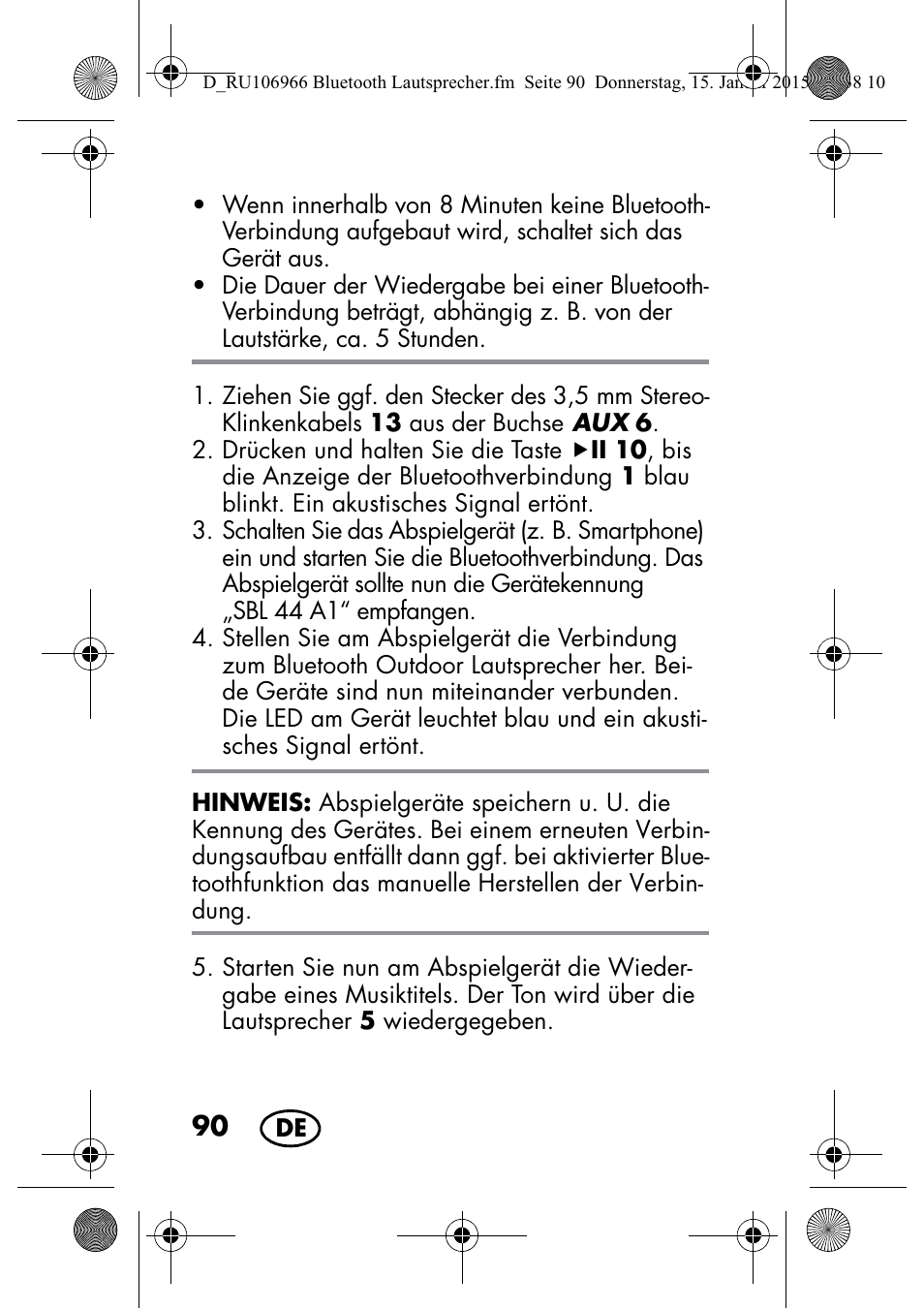 Silvercrest SBL 44 A1 User Manual | Page 92 / 106