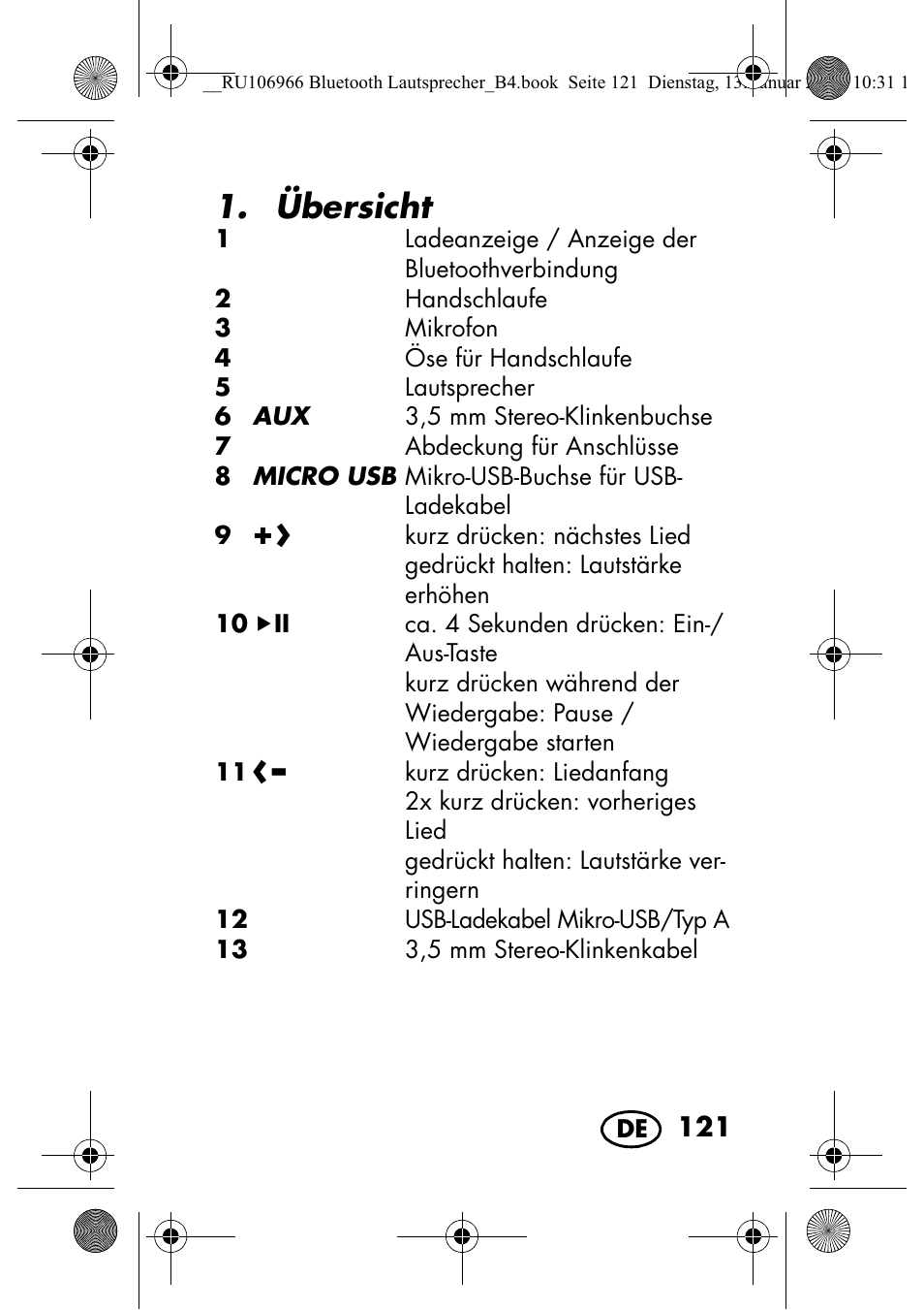 Übersicht | Silvercrest SBL 44 A1 User Manual | Page 123 / 142